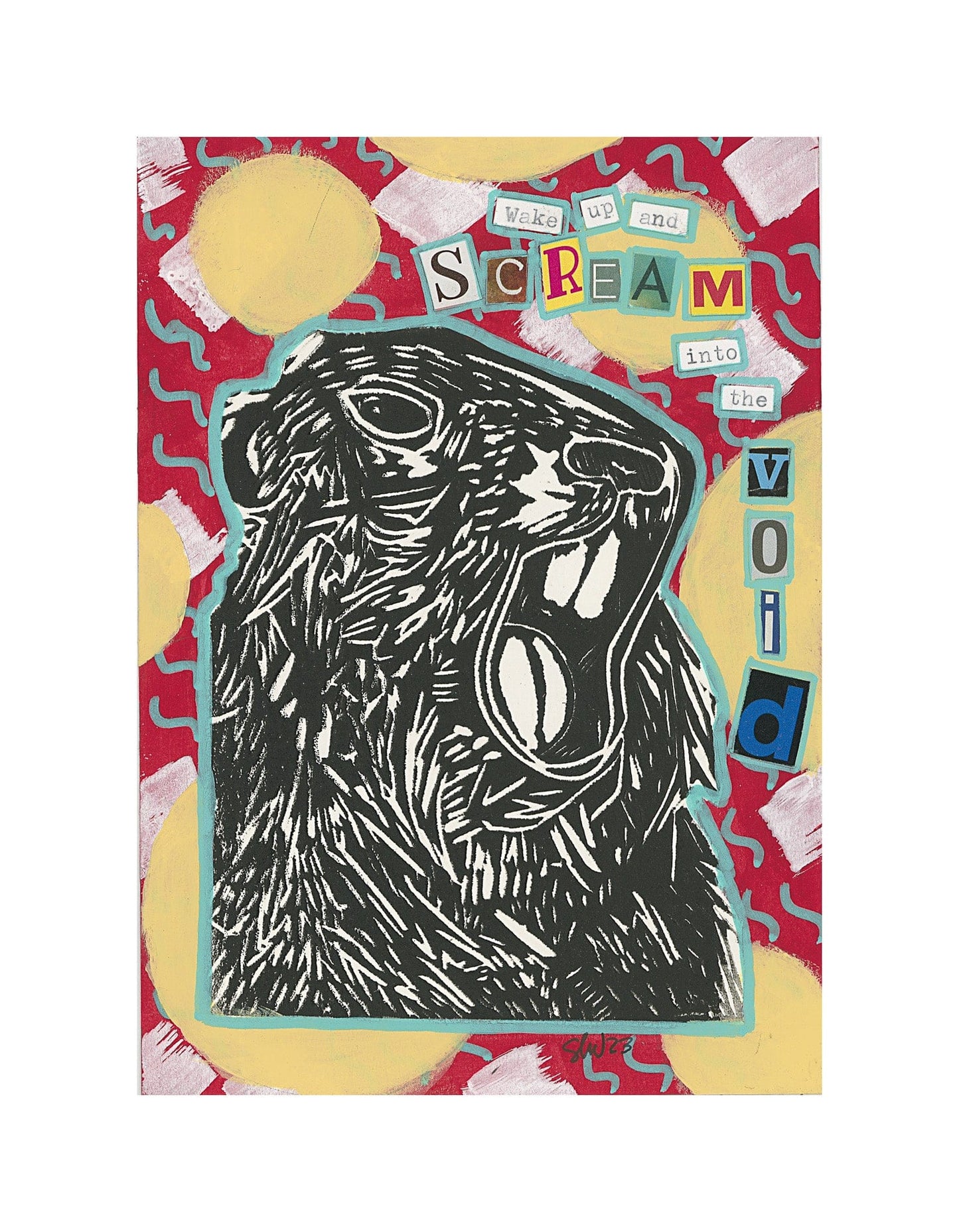 Sarah Louise Windisch | Printmaker art print Morning Routine 1: Scream Art Prints