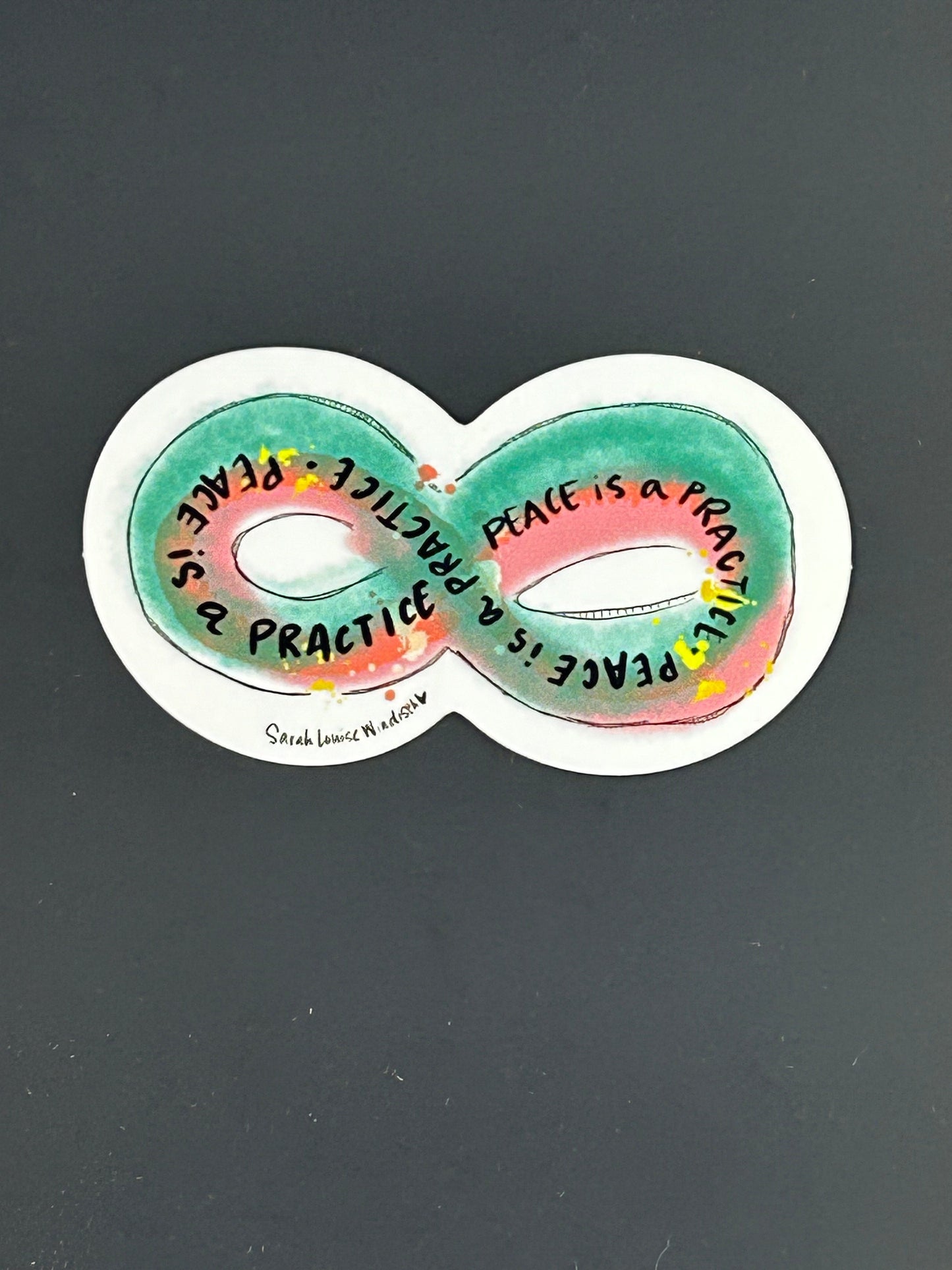 Sarah Louise Windisch | Printmaker Peace is a Practice Stickers