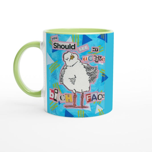 Sarah Louise Windisch | Printmaker Print Material 11oz Ceramic Mug Active Bitch Face Seagull