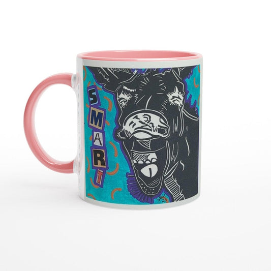 Sarah Louise Windisch | Printmaker Print Material 11oz Ceramic Mug - Pink Smart Ass