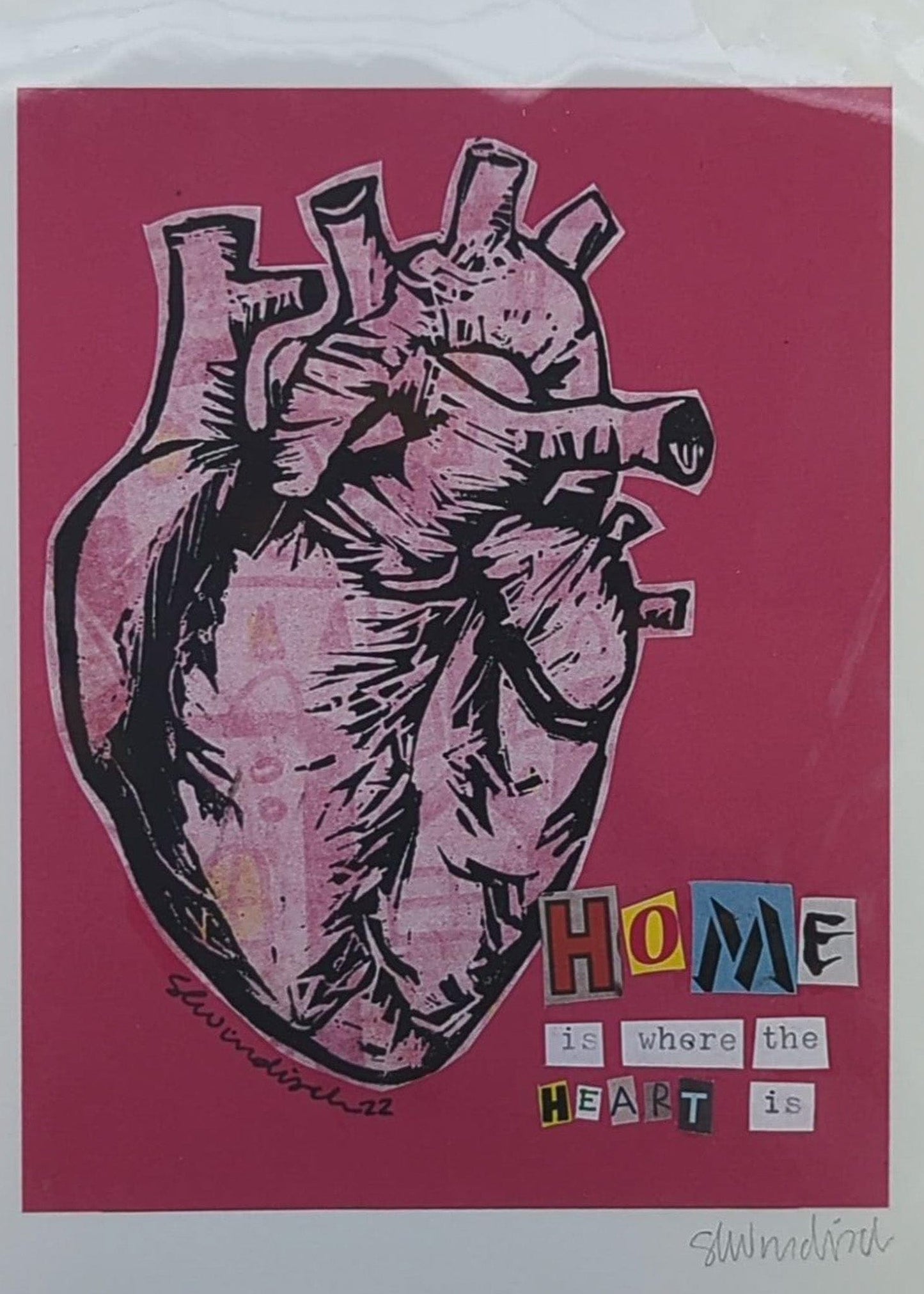 Sarah Louise Windisch | Printmaker art print home is where the heart is Art Prints